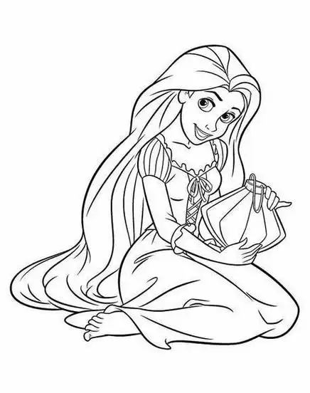 长发公主乐佩迪士尼卡通人物简笔画大全16