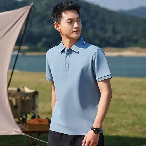 品牌短袖t恤男夏季新款休闲百搭上衣潮流帅气工作半袖服装polo衫