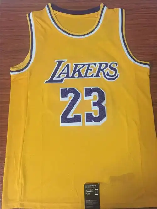 nba球衣批发 湖人队23号詹姆斯刺绣篮球球衣 james球衣