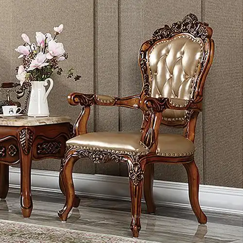 法尔丹 欧式风格实木雕花休闲椅大小户型奢华扶手椅 at03扶手椅