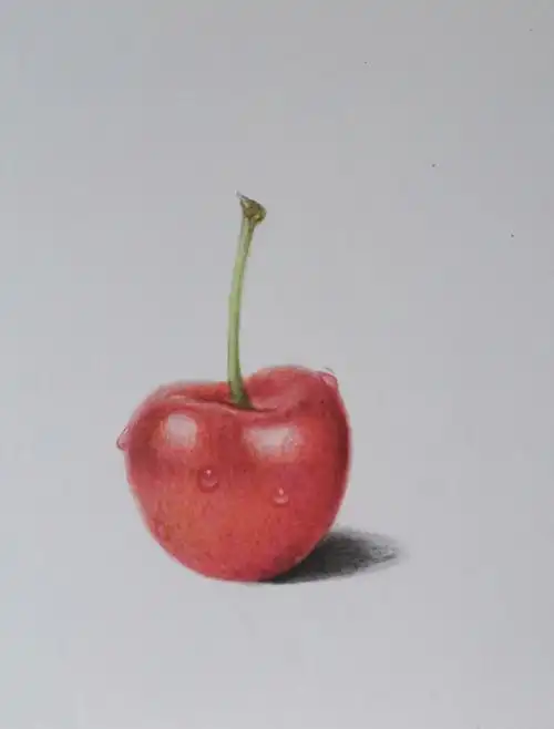 彩铅日常练习樱桃