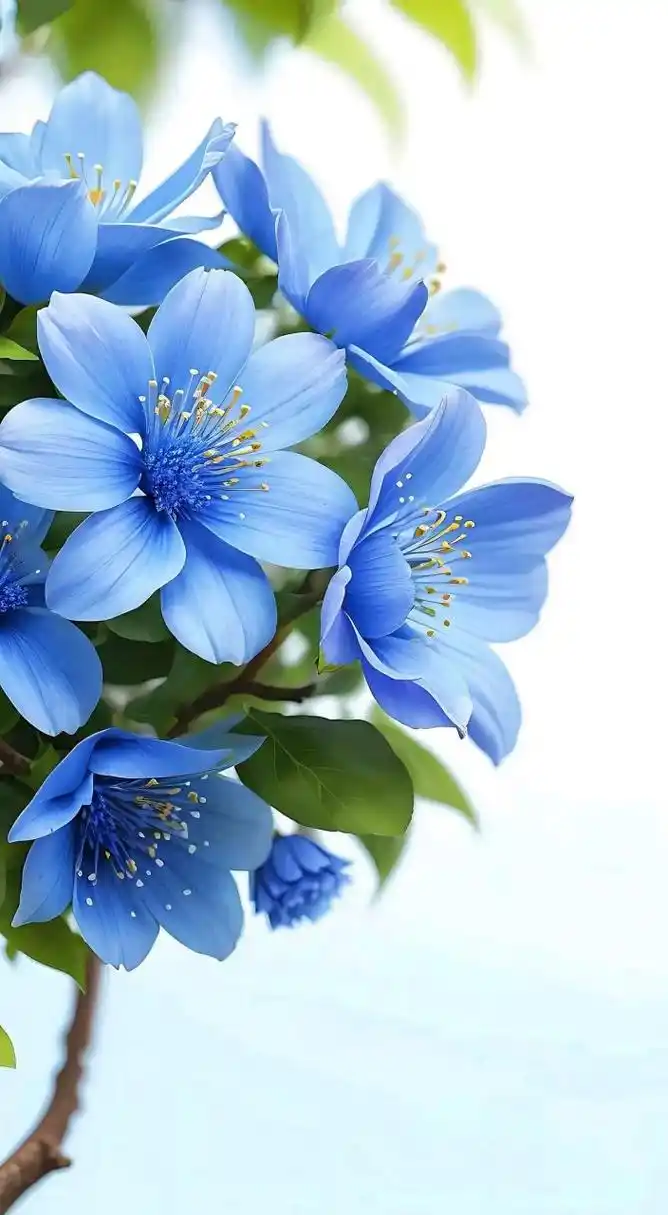 淡蓝色鲜花,淡雅清新