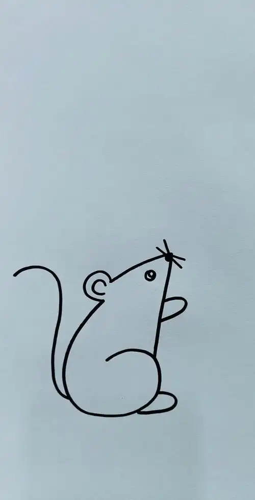 用数字简笔画小老鼠