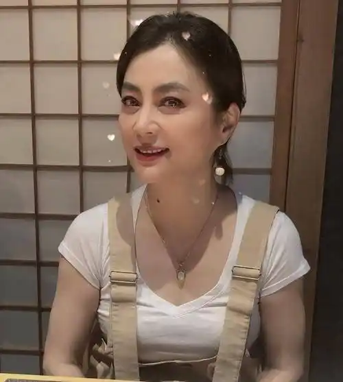 李玲玉素颜出镜也真显年轻,穿黑色t恤配牛仔裤,完全就不像57岁_时尚