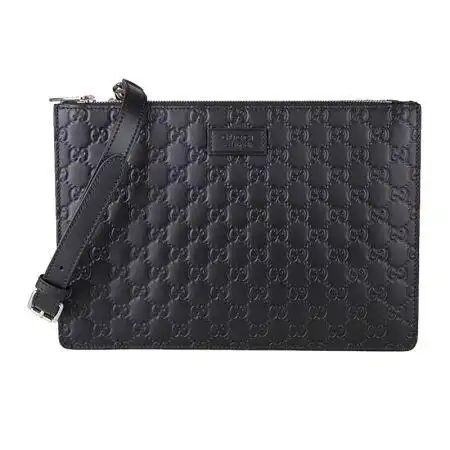 gucci古驰男款男士黑色牛皮单肩包斜挎包450953黑色均码