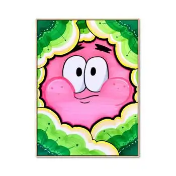 画装饰画 112338 派大星 60x80 厘米  画布订好内框 充足颜料 画笔