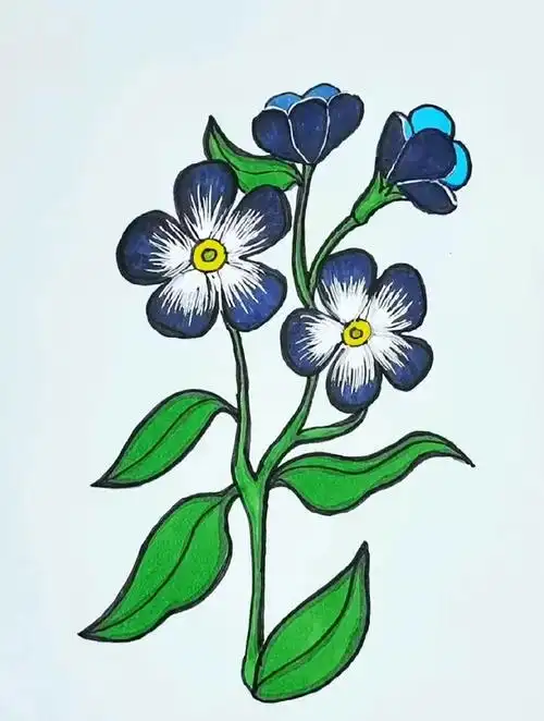 亲子简笔画:小花花