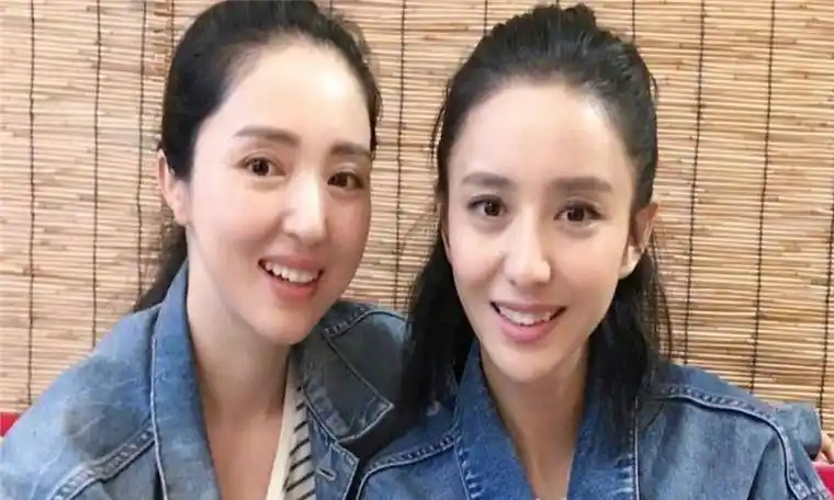 董璇和佟丽娅合照,没有血缘关系却长的如此相似.