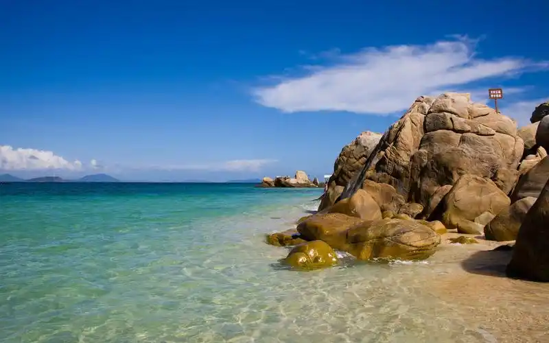 夏季清凉三亚蜈支洲岛唯美沙滩高清桌面壁纸(三)