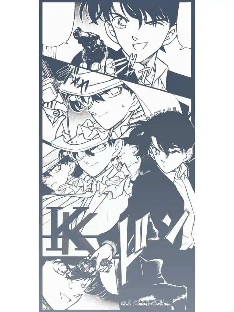 名科自制拼接壁纸/工藤新一×怪盗基德  原创自制壁纸 图片自取90