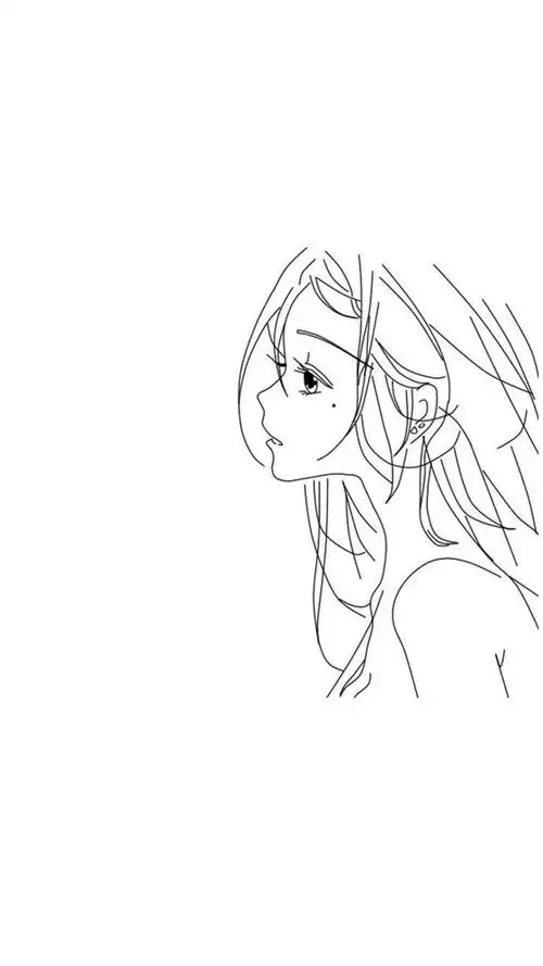 黑白线条简约手机锁屏