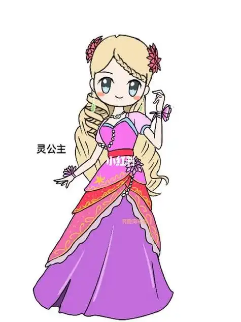 简单又漂亮带色彩漂亮的叶罗丽灵公主简笔画关键画法简单好看小朋友都