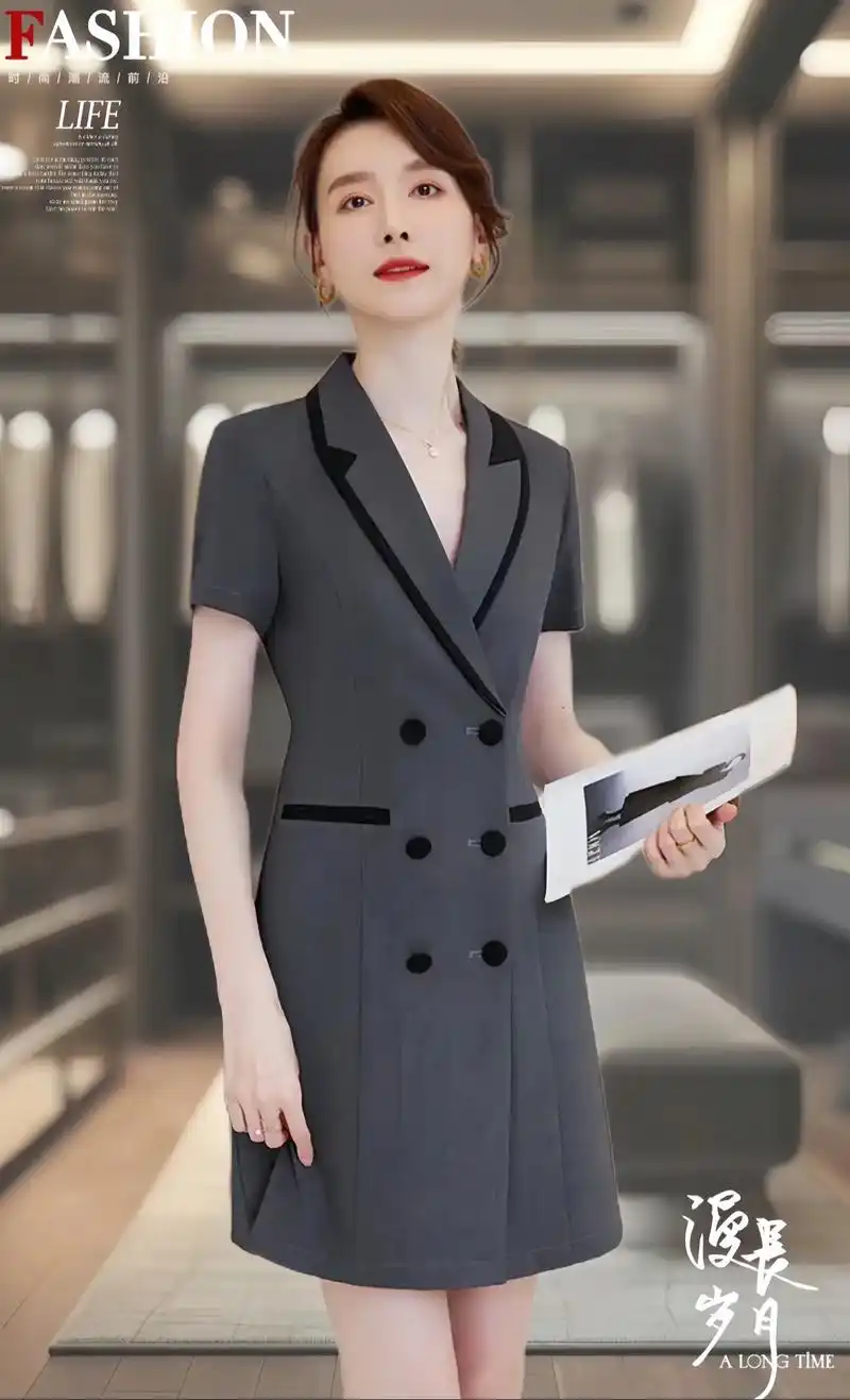 夏季新款 集美们～又气质又高级感的一款职业西装裙来了!