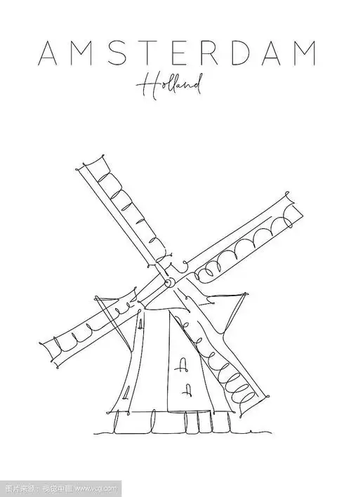 海报荷兰风车