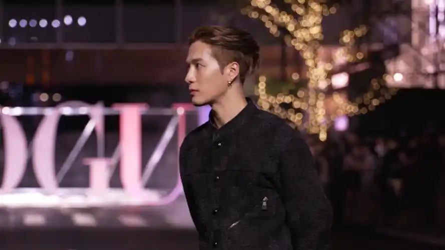 王嘉尔棕发大背头##vogue红毯