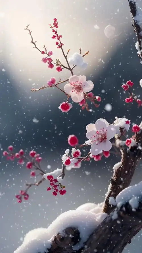 冷艳枝头香飘尽 天涯路远伴君开#诗词 #雪中梅花 #意境 #黄友才诗集