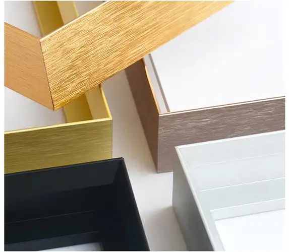 铝合金相框_鑫英华铝合金相框线条镜子金属边框斜面窄面简约装饰 - 阿