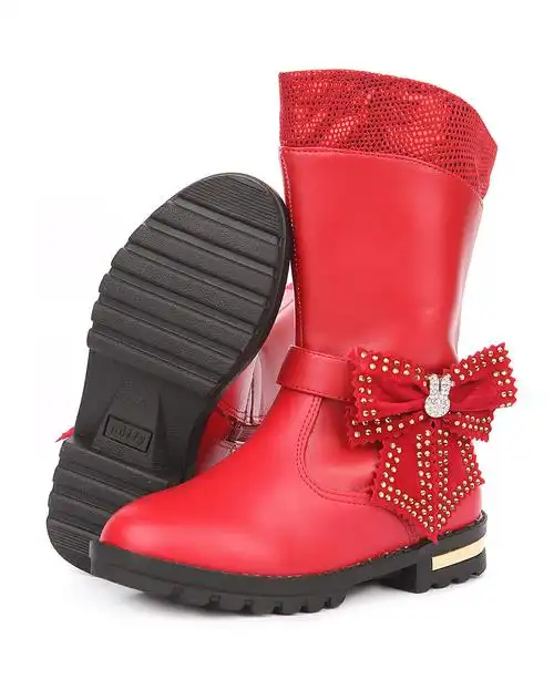 米菲 女小童靴子红色