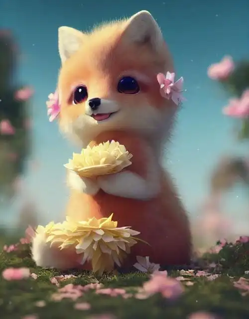 萌宠壁纸呆萌呆萌的可爱小狐狸来了