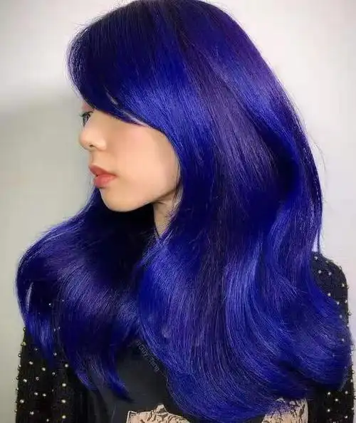 情人节约会,一款蓝发色让你气场全开,附送:蓝黑色操作和护色