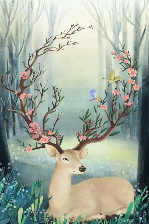 装饰画 北欧 鹿