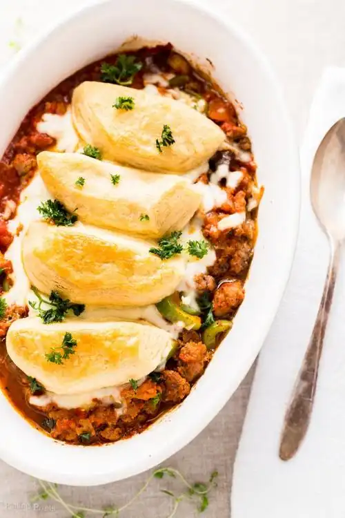 upside down pizza casserole