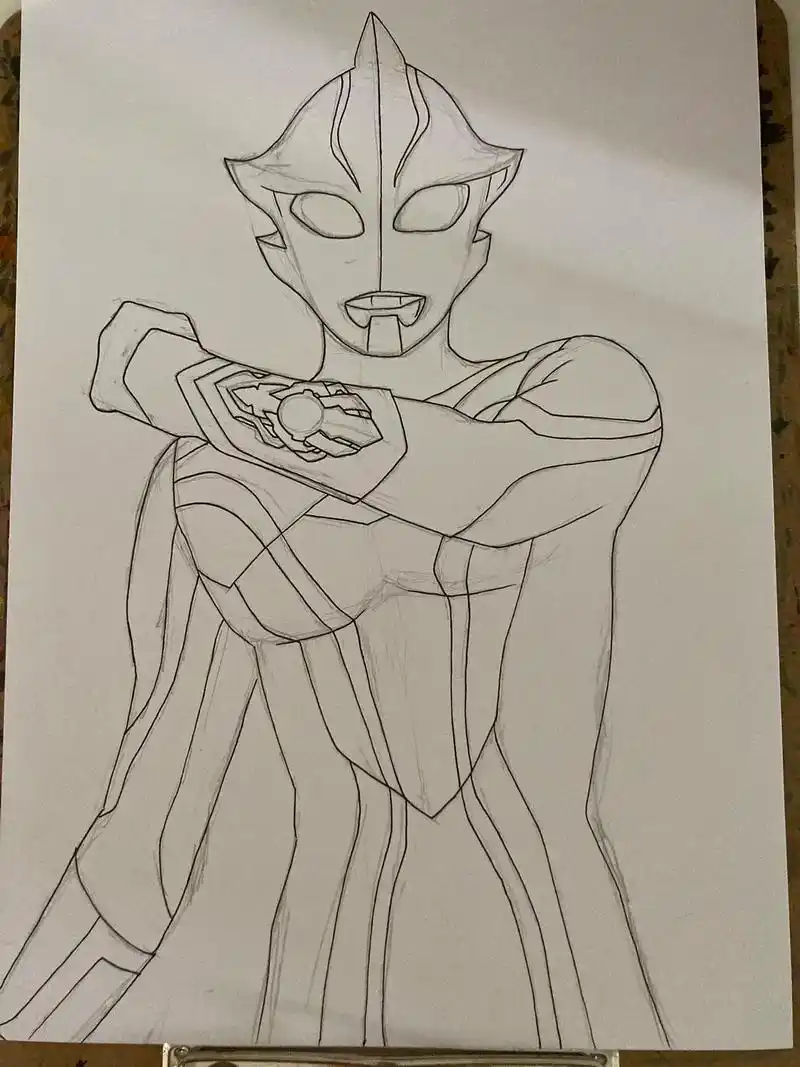 马克笔手绘梦比优斯奥特曼.画画的时间越来越少了#马克笔手绘 - 抖音