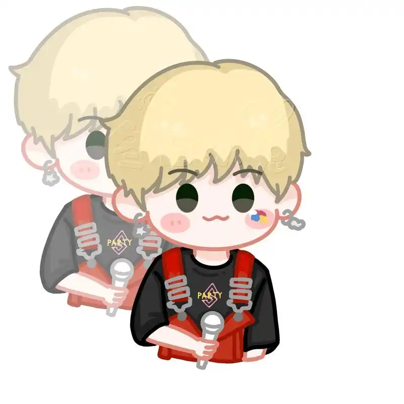 彩虹头q版#鹿晗三巡 #约稿 #鹿晗 - 抖音