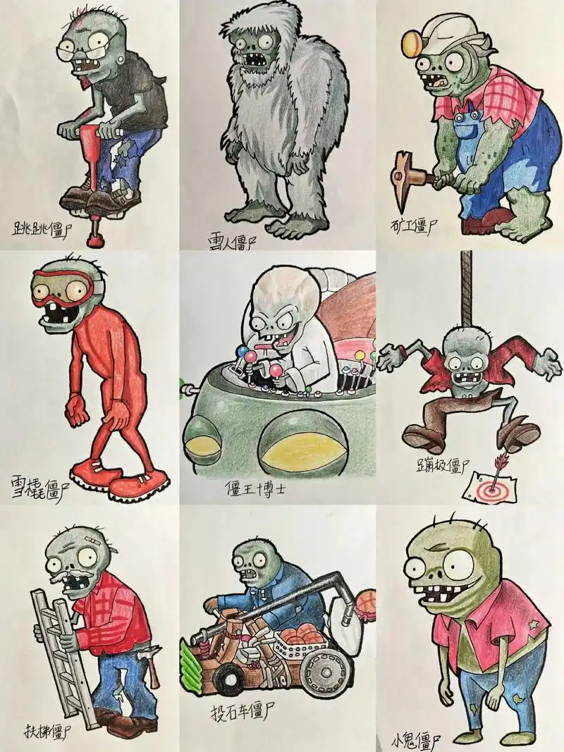 植物大战僵尸僵王博士简笔画 - 抖音