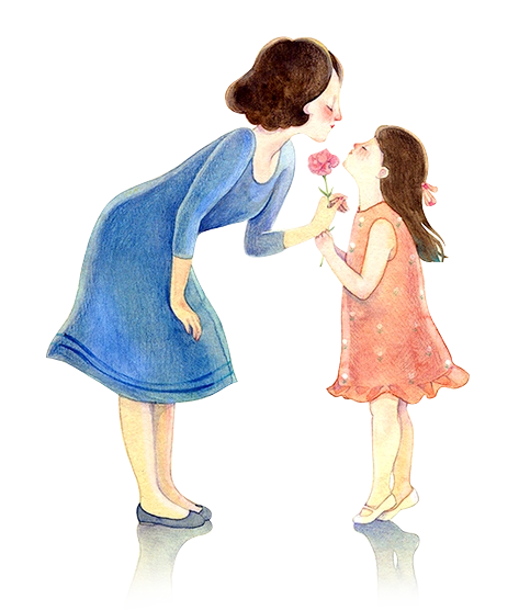 母亲节人物卡通-手绘形象素材2