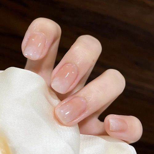 手工指甲贴片春夏简约百搭裸色美甲成品孕妇美甲工具