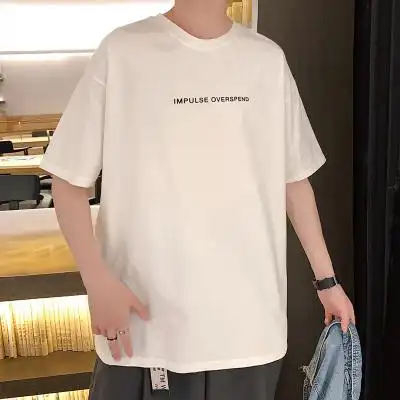 2020港风短袖t恤男宽松衣服男生ins潮牌学生体恤上衣男