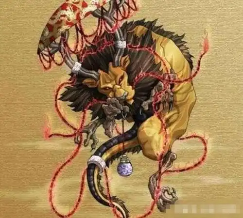 传说,九婴有九个脑袋,有九条命,所以羿去讨伐它的时候,它毫无畏惧.