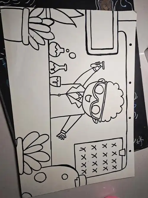 科学家儿童画