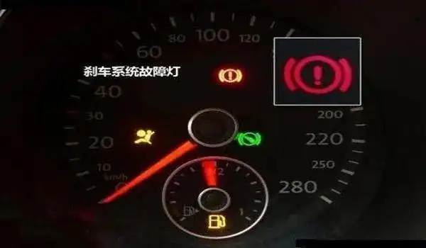 制动液不足标志?