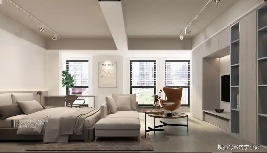 公寓房简装:济宁海亮公馆公寓50平设计方案欣赏