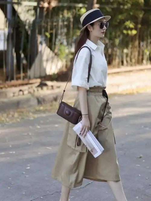 夏日大地色穿搭今天是复古文艺风