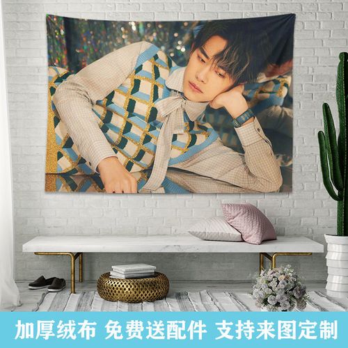 易烊千玺 背景布ins挂布陷落美好房间宿舍拍照直播网红装饰挂毯