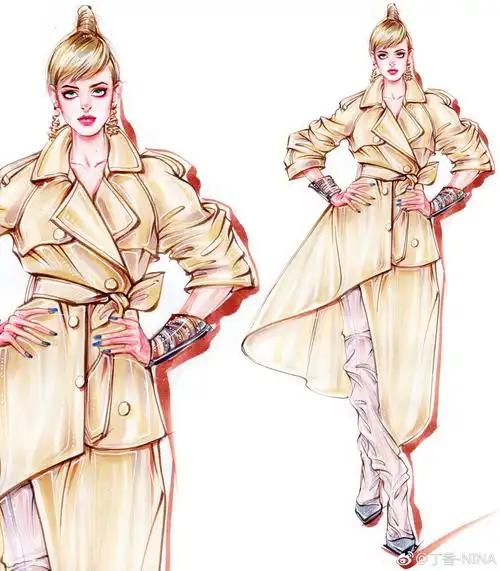 服装效果图 马克 丁香