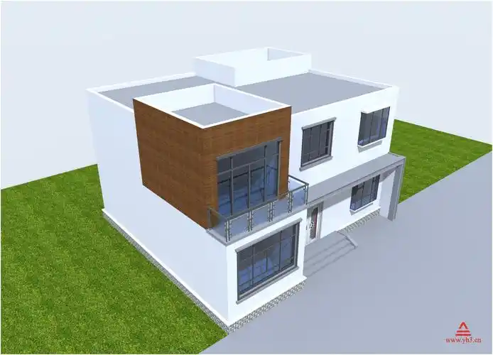 12x11 两层现代风格农村别墅设计图施工图效果图