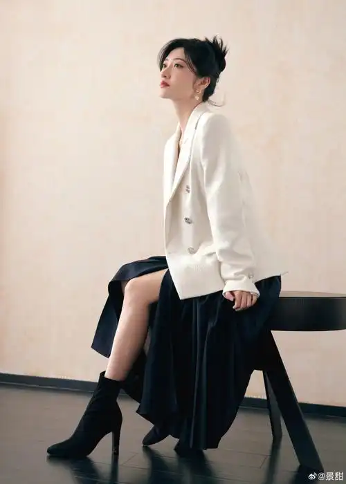 景甜同款法式白色西装外套秋冬新款简约通勤气质优雅百搭上衣 - 17网