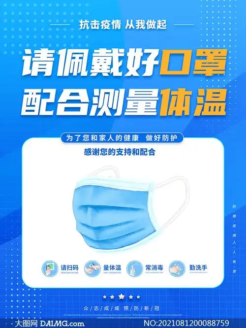 请佩戴好口罩温馨提示海报设计psd素材