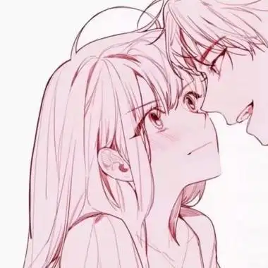 的动漫情头男女两张图片 超级惊艳的手绘动漫情头_情侣头像_美头网