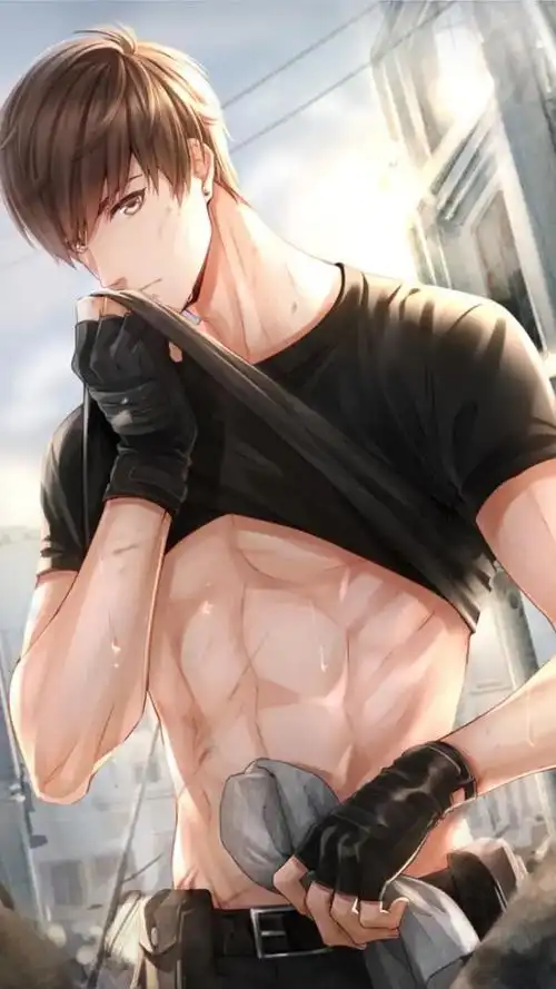 然后再欣赏一下漫画版腹肌