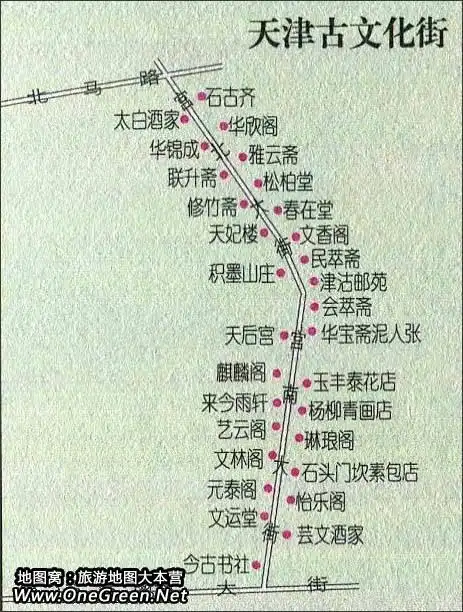 天津古文化街导游地图