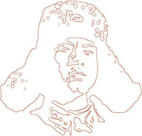 雷锋画像简笔画头像