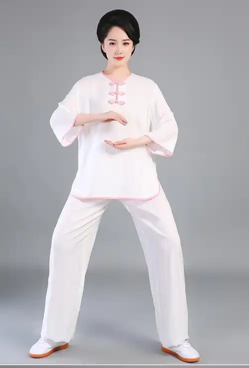 太极服短袖上衣太极服夏季七分袖棉绸中袖太极服夏季薄款练功服太极拳