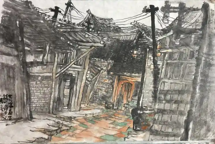 马骏              标题:《高庙古镇写生之