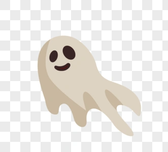 白色家具万圣节快乐可爱幽灵白色幽灵素材