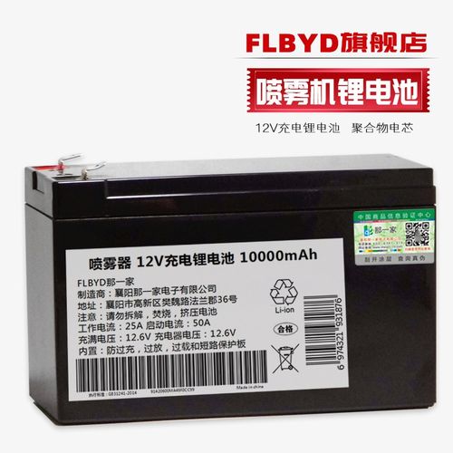 童车照明音响ups门禁12伏蓄电池 12v锂电池10ah